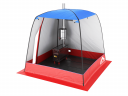 Мобильная баня-палатка МОРЖ c 2-мя окнами сине-красный в Уфе