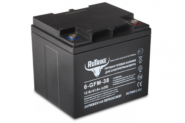 Тяговый гелевый аккумулятор RuTrike 6-GFM-38A (12V41A/H C20) в Уфе