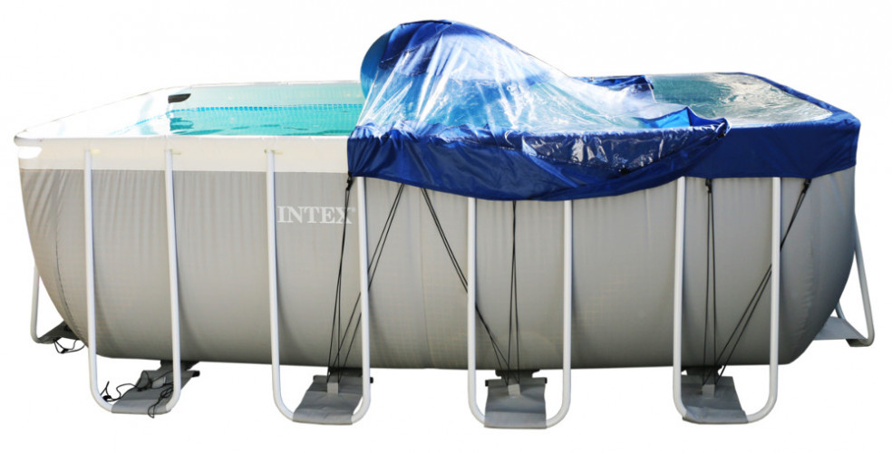 Тент для прямоугольного бассейна Intex/Bestway с надувной подушкой "Фиеста" в Уфе