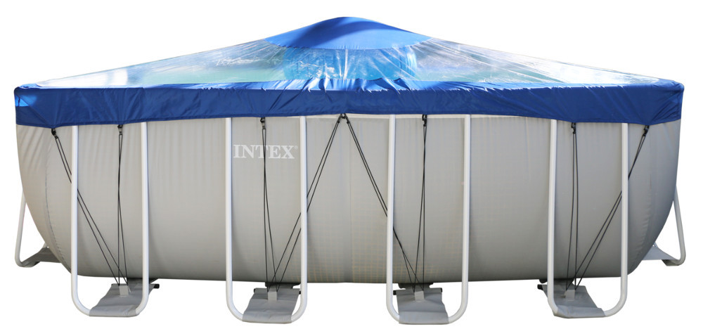 Тент для прямоугольного бассейна Intex/Bestway с надувной подушкой "Фиеста" в Уфе