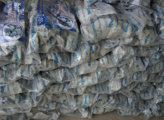 Камни для бани Порфирит Колотый 15кг в Уфе