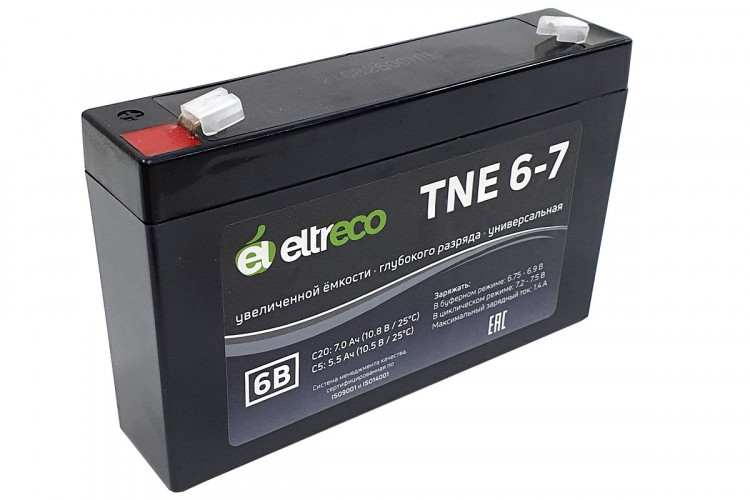 Тяговый аккумулятор Eltreco TNE6-7 (6V7A/H C20) в Уфе