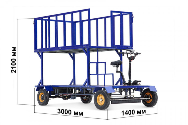 Грузовая электрическая тележка RuTrike ПАЛИСАД ЯРУС в Уфе