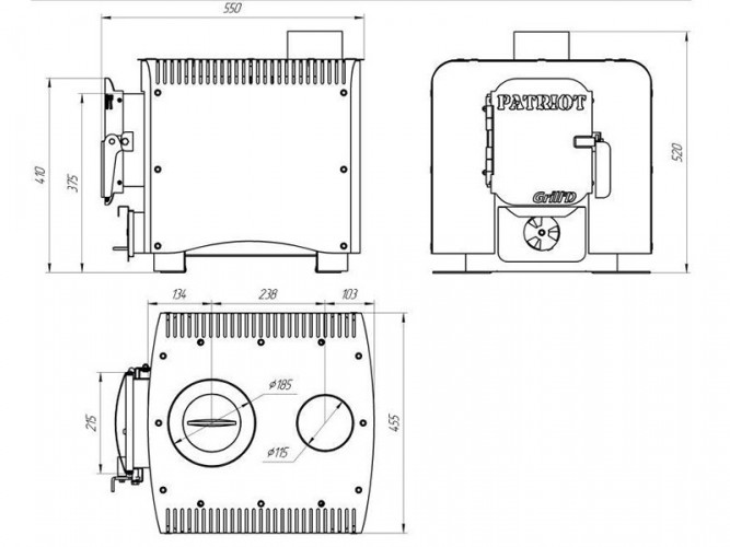 Печь длительного горения Grill’D Patriot 200 в Уфе