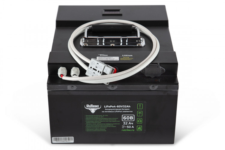 Тяговый железо-фосфатный аккумулятор RuTrike LiFePO4 60V32Ah (50А) в Уфе