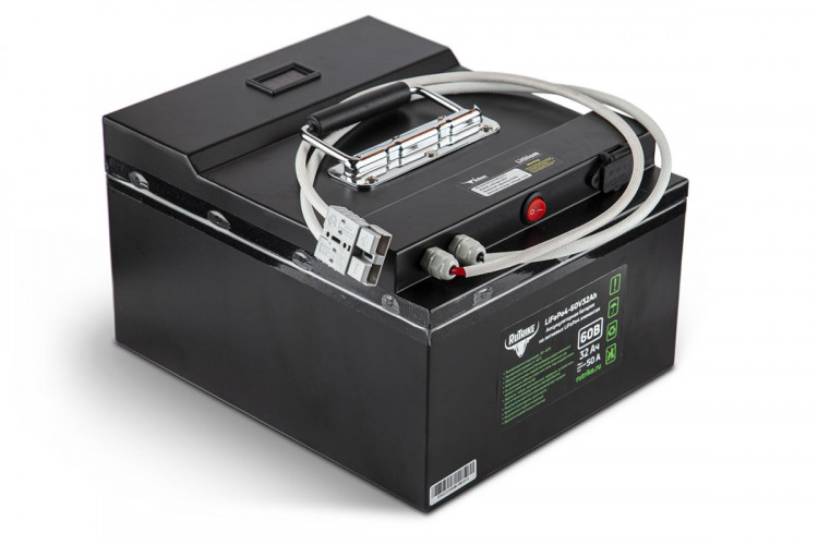 Тяговый железо-фосфатный аккумулятор RuTrike LiFePO4 60V32Ah (50А) в Уфе