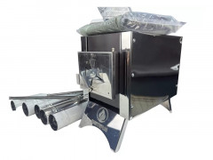 Печь дровяная Сибирка средняя из нержавейки 