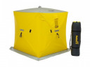 Палатка для рыбалки Helios утепл.Куб 1,5х1,5 желтый/серый в Уфе