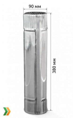 Сегмент трубы дымохода 90 мм. в Уфе