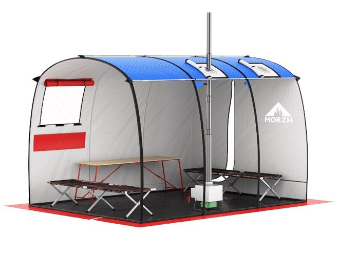 Мобильная баня-палатка МОРЖ Max (Черный) в Уфе