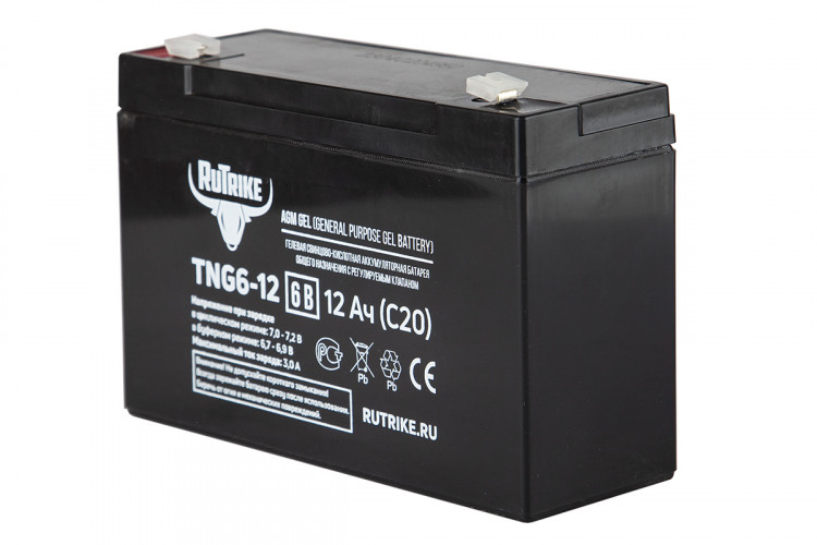 Тяговый гелевый аккумулятор RuTrike TNG 6-12 (6V12A/H C20) в Уфе
