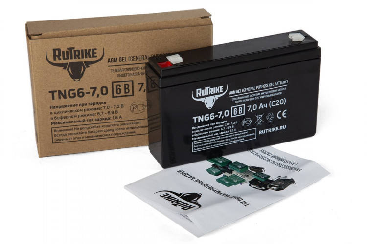 Тяговый гелевый аккумулятор RuTrike TNG 6-7.0 (6V7.0 A/H C20) в Уфе