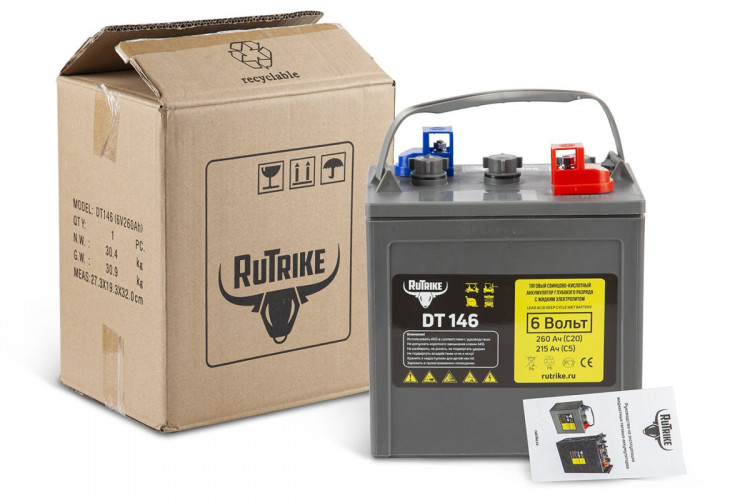 Тяговый аккумулятор RuTrike WET DT146 (T-145) 6V170A/H C3 в Уфе