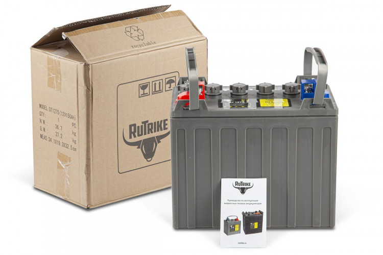 Тяговый аккумулятор RuTrike WET DT1275 (T1275) 12V100A/H C3 в Уфе