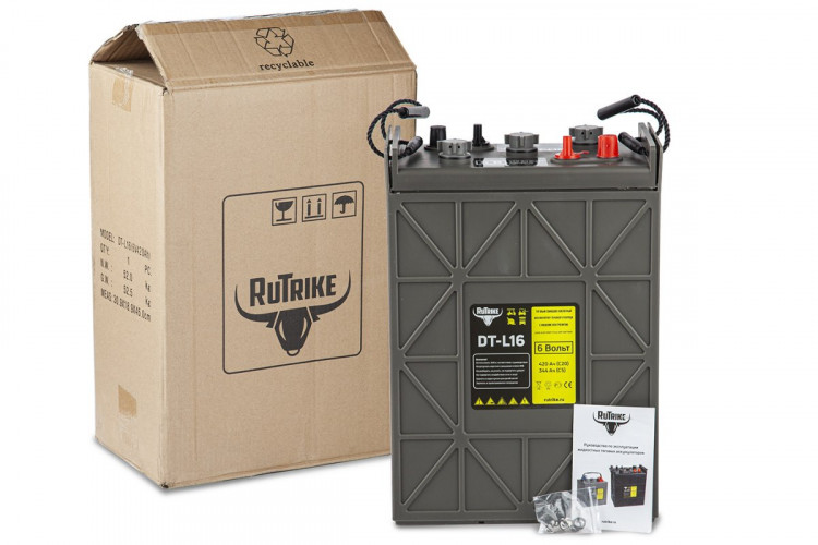 Тяговый аккумулятор RuTrike WET DTL16 (L16H-AC) 6V275A/H C3 в Уфе
