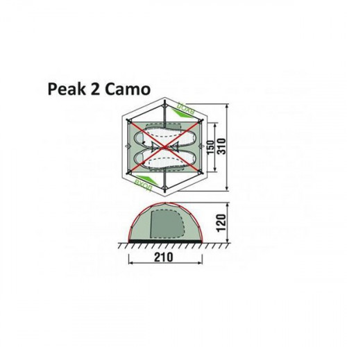 Туристическая палатка RockLand Peak 2 Camo в Уфе