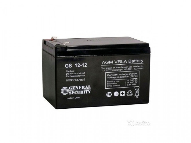 Аккумулятор General Security GS 12-12 L (12 В, 12 Ач) в Уфе