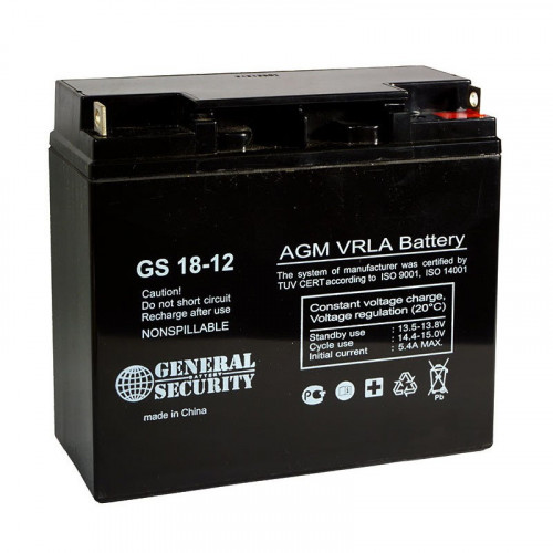 Аккумулятор General Security GS 12-18 L Kl (12 В, 18 Ач) в Уфе
