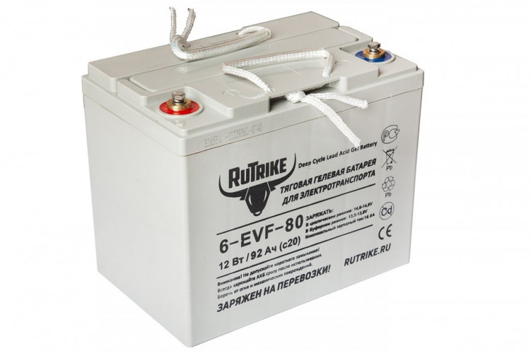 Тяговый гелевый аккумулятор RuTrike 6-EVF-80A (12V80A/H C3) в Уфе