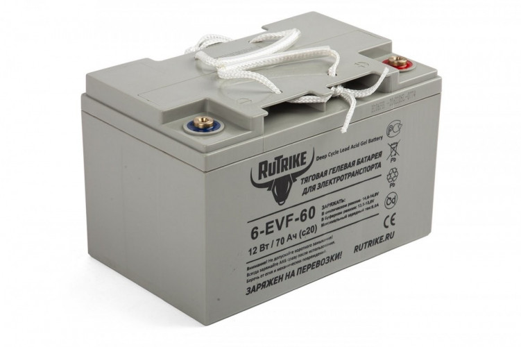 Тяговый гелевый аккумулятор RuTrike 6-EVF-60A (12V60A/H C3) в Уфе