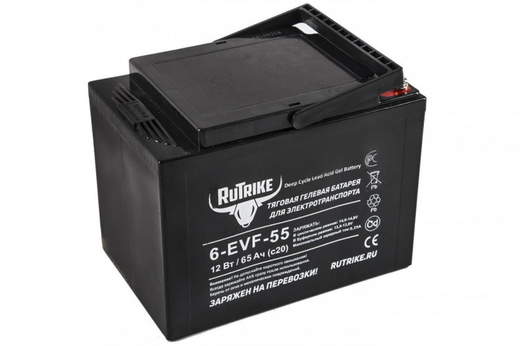 Тяговый гелевый аккумулятор RuTrike 6-EVF-55A (12V55A/H C3) в Уфе